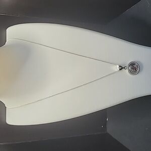 Round Jesus Pendant. 925 Silver With Free 16"  925 Silver Thin Chain